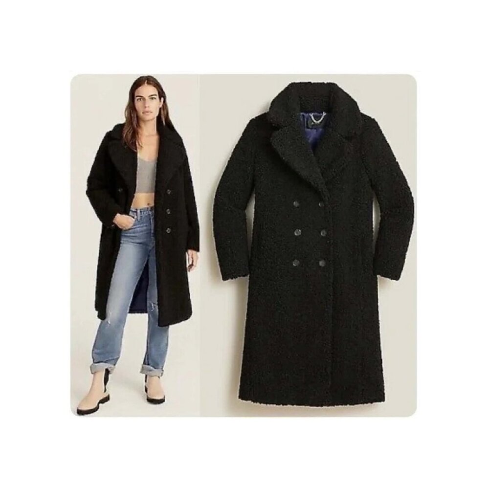 J.Crew Double Breasted Teddy Sherpa Coat